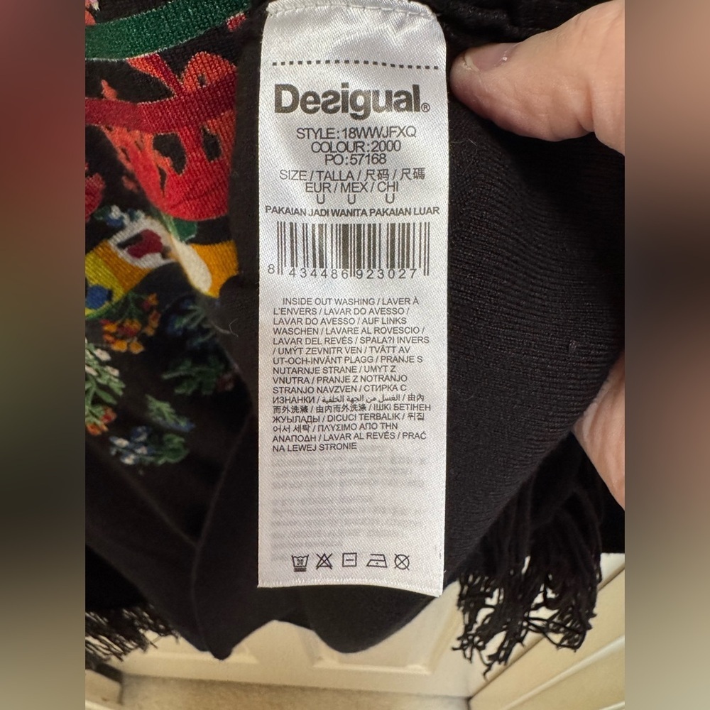 Desigual Sequin Fringe Poncho - Picture 5 of 7